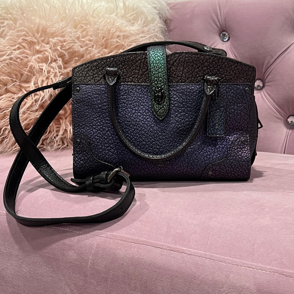 Rare Coach hologram Mercer oil slick leather